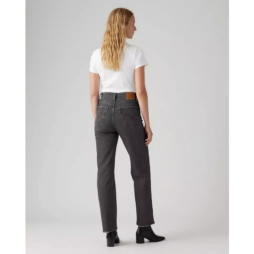 Levi's Ribcage Straight Ankle Women's Jeans Sz 30 Gray Wash Skater Grunge - Picture 7 of 11